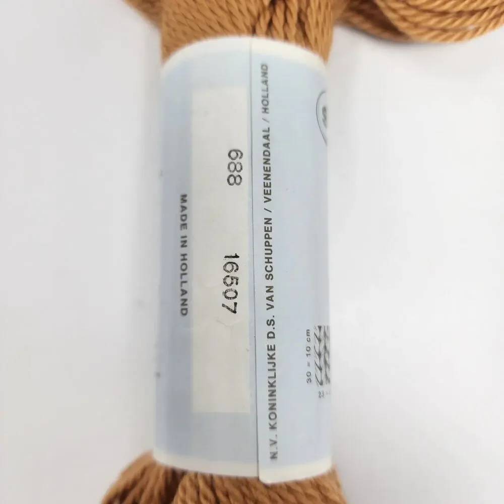 2 Hanks Vintage Scheepjeswol 688 100% Cotton Satin Yarn Mayflower 100M/50g Ea.